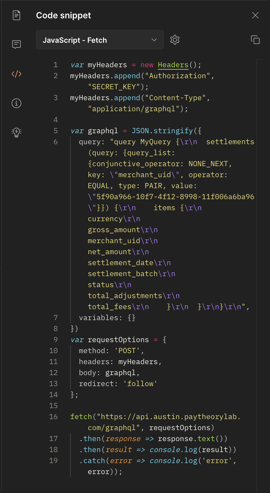 Postman Code Snippet Tool